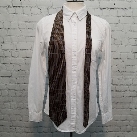 PARK AVENUE | black gold&blue patterned tie - Picture 3 of 3